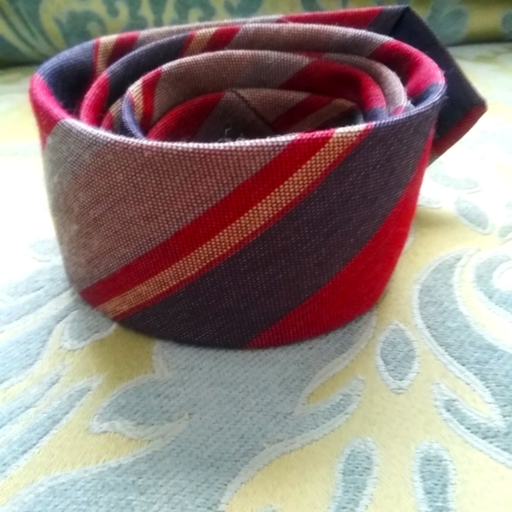 Volare Mens Necktie Vintage New York Dallas Stripe Classic Preppy